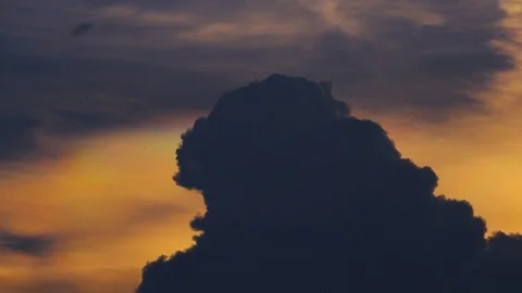 Clouds moving over mountains with blue sky in the background, Stock Footage 117455913