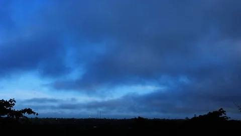Clouds moving over mountains with blue sky in the background, Stock Footage 117563949