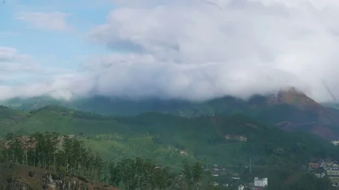 Clouds Moving Over The Mountains Stock-Footage 82251495