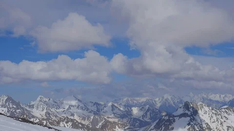 Clouds moving over the mountains Stock Footage 101727983
