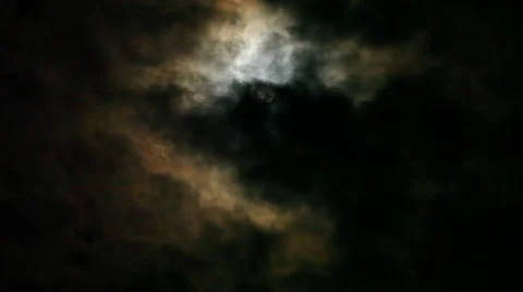 Clouds moving over a near full moon Video stock 44801435