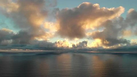 Clouds Moving over the Ocean Video stock 221379849