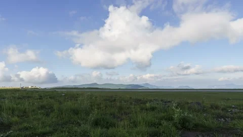 Clouds Moving Over Open Wilderness Timelapse Stock Footage 326698304