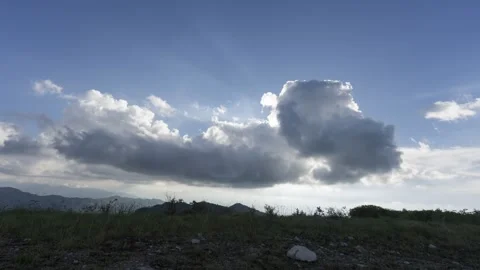 Clouds Moving Over Open Wilderness Timelapse Stock Footage 326698691