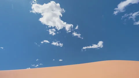 Clouds Moving Over Pink Coral Sand Dunes Utah Desert Time-lapse Stock Footage 344775507