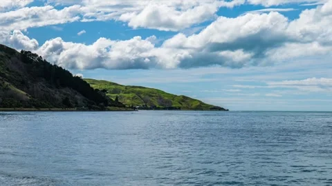 Clouds moving over a a point in the distance. Stock Footage 251499157