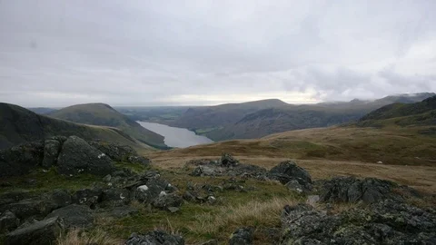 Clouds moving on Scafell Pike Stock Footage 82662518