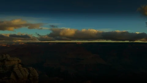 Clouds moving in the sky above a remote landscape Stock Footage 88342491