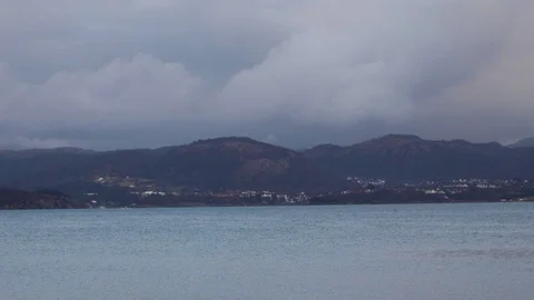 Clouds moving slowly in the sky time lapse of clouds at night and night Stock Footage 120695687