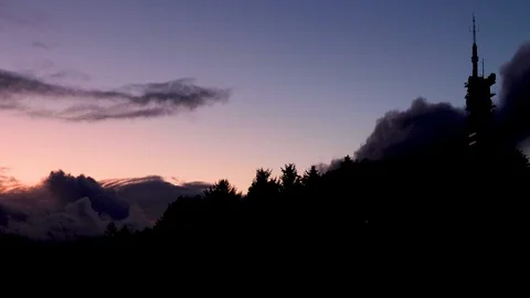 Clouds moving slowly in the sky time lapse of clouds at night and night Stock Footage 120696102