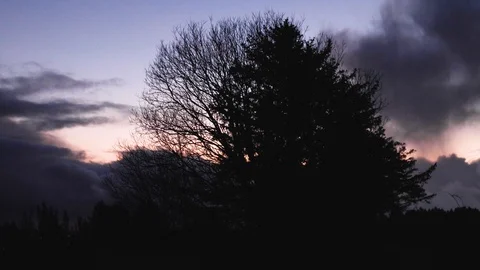 Clouds moving slowly in the sky time lapse of clouds at night and night Video stock 120696143