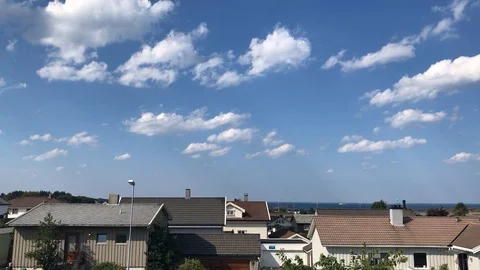 Clouds moving slowly in the sky time lapse73 Stockbeeldmateriaal 120720397