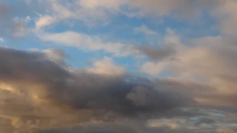 Clouds moving slowly in the sky time lapse Stock Footage 120829837