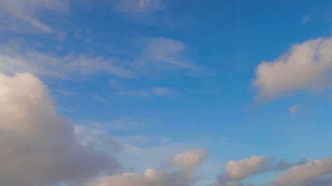 Clouds moving slowly in the sky time lapse Stock Footage 122800042
