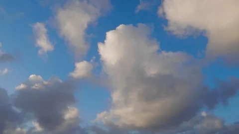 Clouds moving slowly in the sky time lapse Stock Footage 122800396