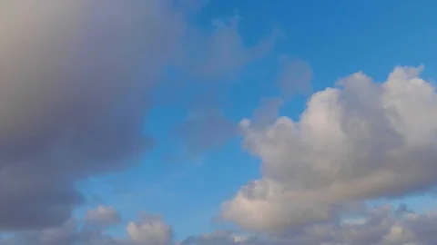 Clouds moving slowly in the sky time lapse Stock Footage 122800402