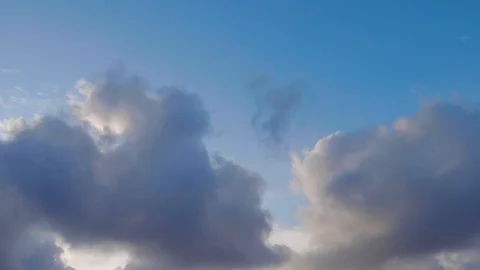 Clouds moving slowly in the sky time lapse Stock Footage 122800631