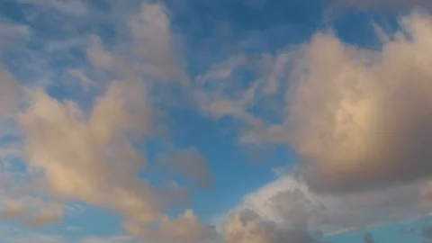 Clouds moving slowly in the sky time lapse Stock Footage 123381137