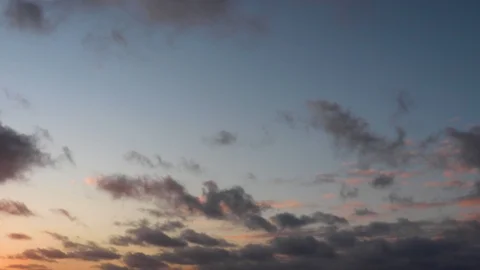 Clouds moving slowly in the sky time lapse Stock Footage 123381554