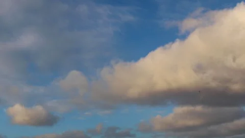 Clouds moving slowly in the sky time lapse Stock Footage 123610313