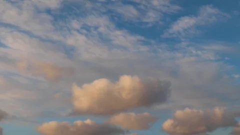 Clouds moving slowly in the sky time lapse Stock Footage 123610326