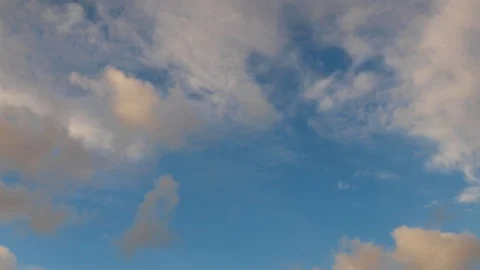 Clouds moving slowly in the sky time lapse Stock Footage 123610409