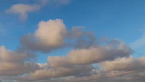Clouds moving slowly in the sky time lapse Stock Footage 123610548