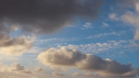 Clouds moving slowly in the sky time lapse Stock Footage 123610785