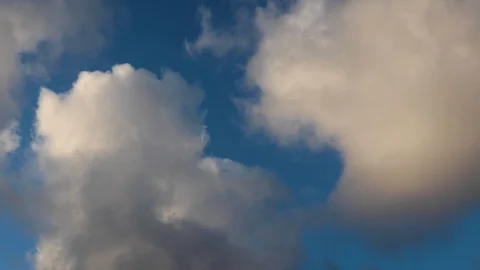 Clouds moving slowly in the sky time lapse Stock Footage 123611038