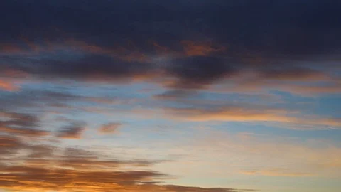 Clouds moving slowly in the sky time lapse Stock Footage 123998748