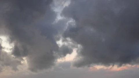 Clouds moving slowly in the sky time lapse Stock Footage 123999209