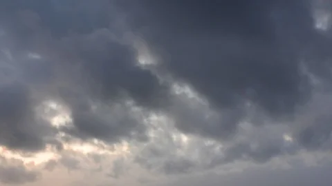 Clouds moving slowly in the sky time lapse Stock Footage 123999254