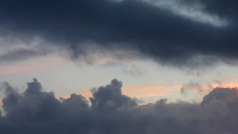 Clouds moving slowly in the sky time lapse Stock Footage 123999507