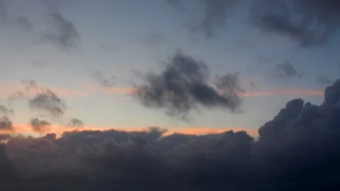 Clouds moving slowly in the sky time lapse Stock Footage 123999519