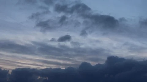 Clouds moving slowly in the sky time lapse Stock Footage 123999613
