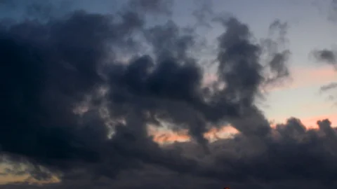 Clouds moving slowly in the sky time lapse Stock Footage 123999650