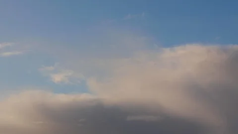 Clouds moving slowly in the sky time lapse Stock Footage 124093742