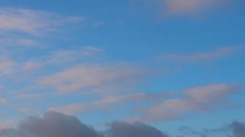 Clouds moving slowly in the sky time lapse Stock Footage 124093763