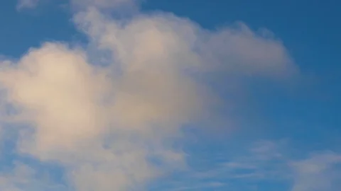 Clouds moving slowly in the sky time lapse Stock Footage 124093954
