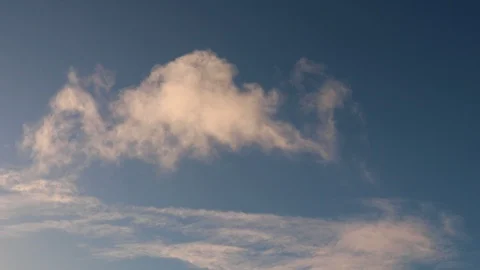 Clouds moving slowly in the sky time lapse Stock Footage 124093991