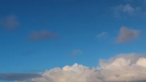 Clouds moving slowly in the sky time lapse Stock Footage 124094096