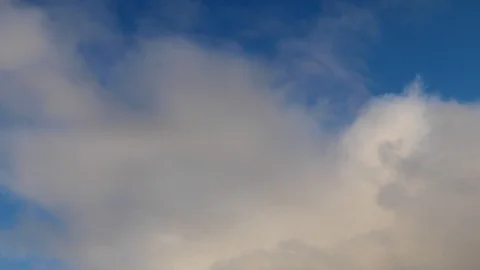 Clouds moving slowly in the sky time lapse Stock Footage 124094291