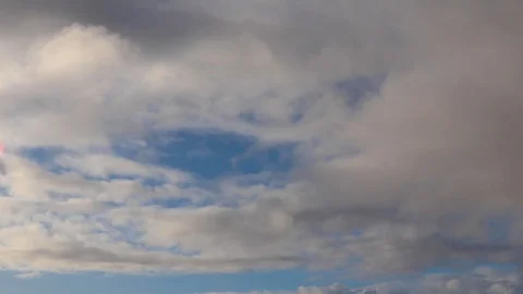 Clouds moving slowly in the sky time lapse Stock Footage 124094323