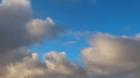 Clouds moving slowly in the sky time lapse Stock Footage 124094424