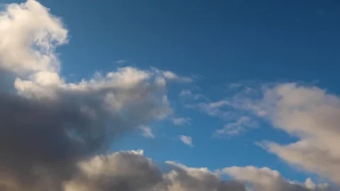 Clouds moving slowly in the sky time lapse Stock Footage 124094461