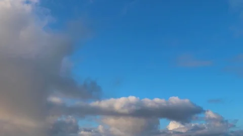 Clouds moving slowly in the sky time lapse Stock Footage 124094556