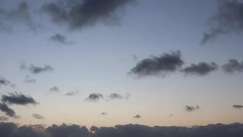 Clouds moving slowly in the sky time lapse Stock Footage 124788373