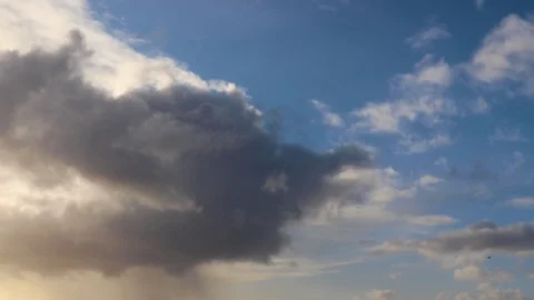 Clouds moving slowly in the sky time lapse Stock Footage 124795606