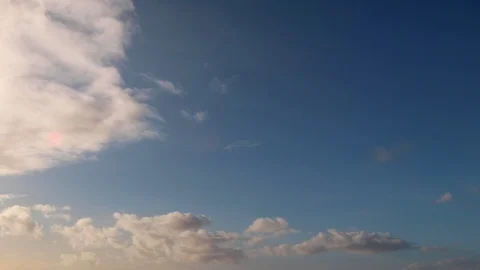 Clouds moving slowly in the sky time lapse Stock Footage 124795701