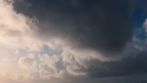 Clouds moving slowly in the sky time lapse Stock Footage 125122248